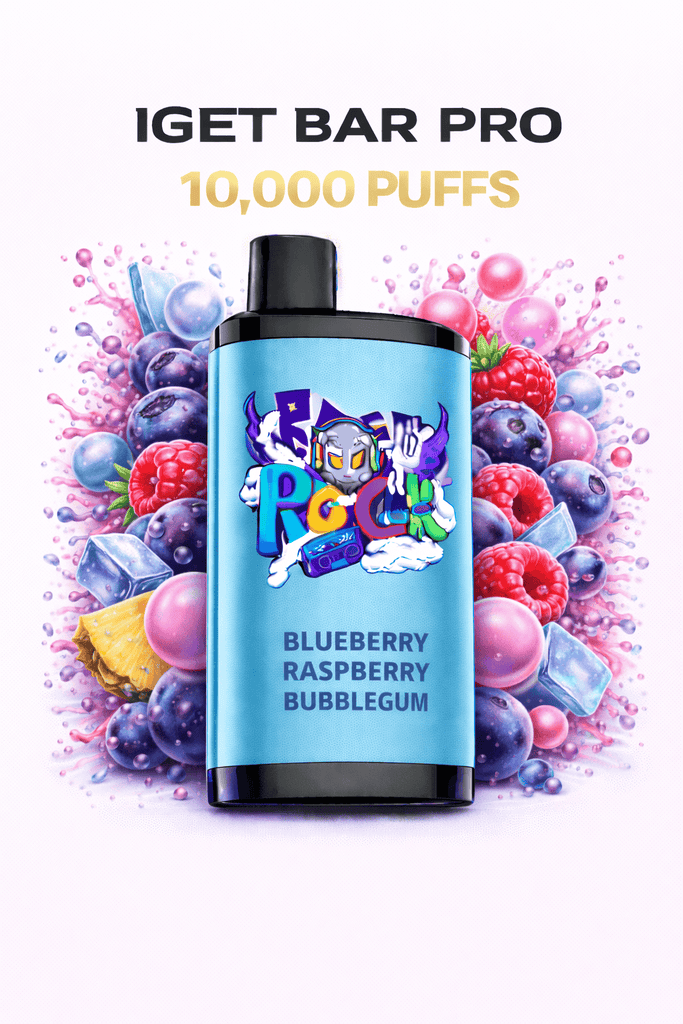 BLUEBERRY RASPBERRY BUBBLEGUM (NEW FLAVOUR!) - IGET BAR PRO 10,000
