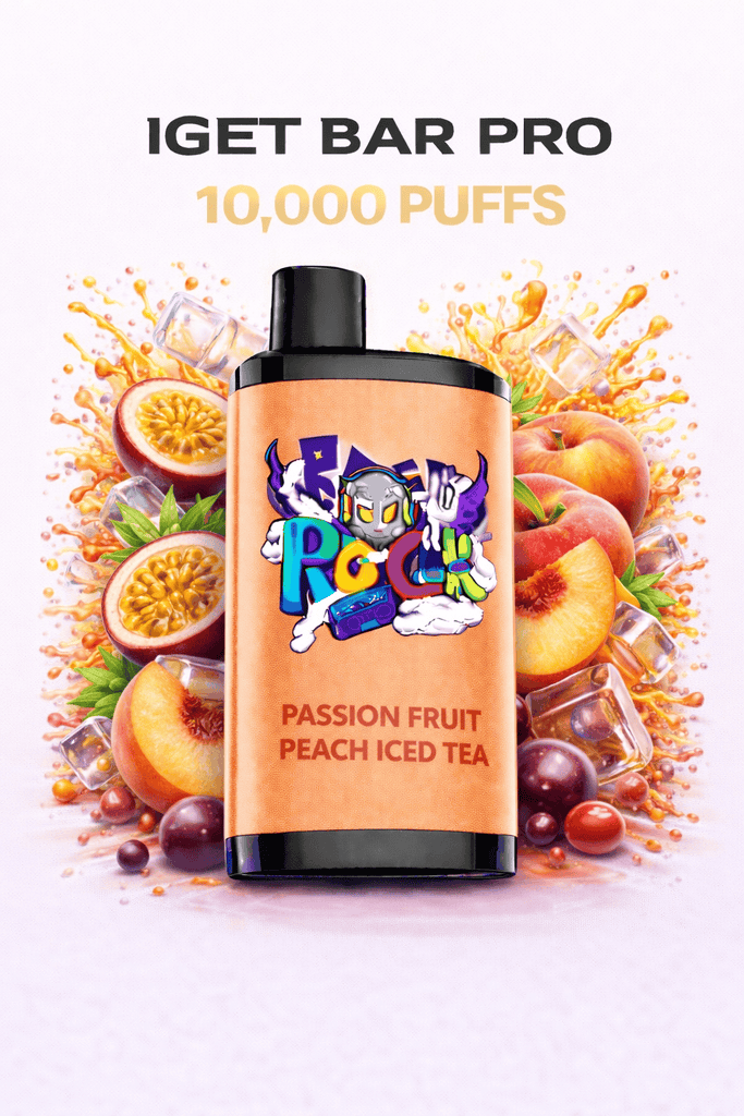 PASSION FRUIT PEACH ICED TEA (NEW FLAVOUR!) - IGET BAR PRO 10,000